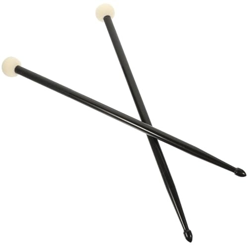 GLEAVI 1 Paire de Baguettes de Batterie Jazz à Double Extrémité, Maillets en Feutre pour Percussion Portables, pour Batterie et Tambours Main en Studio