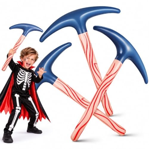 Toddmomy Aufblasbare, Lebensgroße Axt-attrappe (53 cm, Silberfarben, Holzoptik) – Ideal Als Mitgebsel für Geburtstagsfeiern, Halloween-Cosplay Oder Als Sichere PVC-Dekoration für Gamer-Fans.