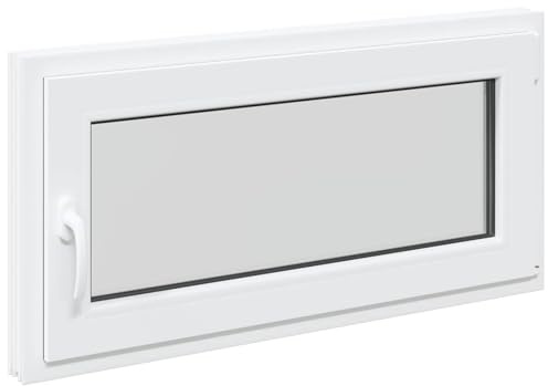 vidaXL Finestra per Soffitta RISOR 100 x 50 cm PVC e Vetro Bianco, Solaio, Isolamento Termico Moderno, Finestre Energy Efficient, Fissaggi in Vetro PVC Silenziati