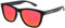 X-CRUZE 9-009 Nerd Sonnenbrillen polarisiert Style Stil Retro Vintage Retro Unisex Herren Damen Männer - schwarz matt LW/rot-orange verspiegelt