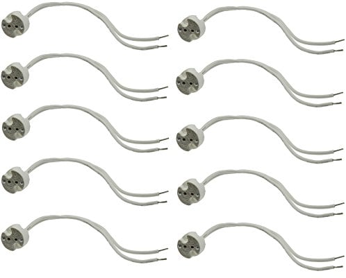 10 Stück 12V Lampenfassung Lampensockel Universal G4 / GU5.3 / GY6.35 / MR16 für LED und Halogen