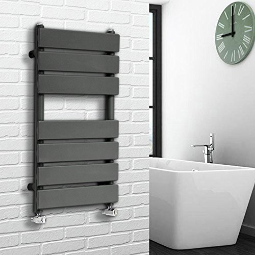 NRG Contemporary Flat Panel Bathroom Heated Towel Rail Radiator Rad Warmer for Living Room and Kitchen - 650 x 400 Anthracite