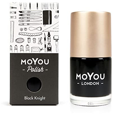 MoYou-London Premium Stamping Nail Polish, 15ml - Black Knight