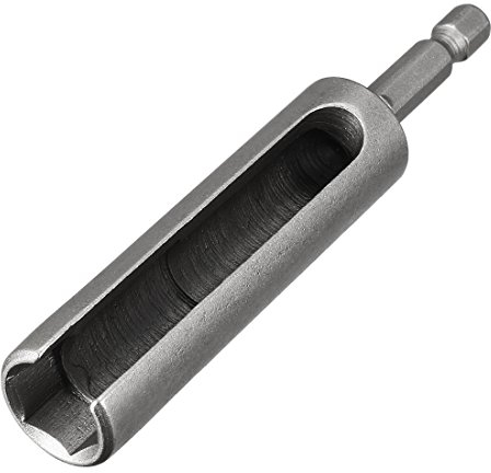 sourcing map 12mm Nut Driver, 1/4 Quick-Change Hex Shank Slotted Drill Bit Socket Wrench Tool, 4 Inch Length