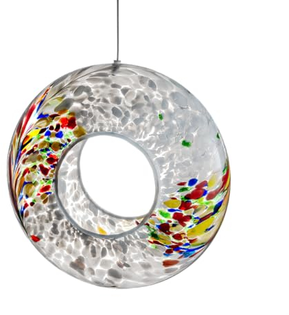 Hanging Glass Bird Feeder - White