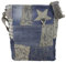 Sunsa Damen Blaue Umhängetasche. Große Canvas Schultertasche. Crossbody Bag aus recycelte Jeans. Nachhaltige Tasche. Damentasche als Geschenk