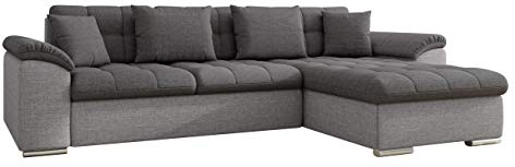 Mirjan24 Ecksofa Diana, Eckcouch mit Bettkasten und Schlaffunktion, Elegante Couch, Polsterecke Sofa, Couchgarnitur, Schlafsofa, Bettsofa (Lux 05 + Lux 06, Ecksofa Rechts)