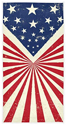 BKEOY Badetuch USA Stripes Stars Flag Vintage Handtuch Strandtücher