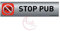 Plaque de porte aluminium brossé imprimé -Dimensions 200 x 50 mm - Double face adhésif au dos - Impression UV directement sur l'aluminium (Pas de contre collage) (stop pub)