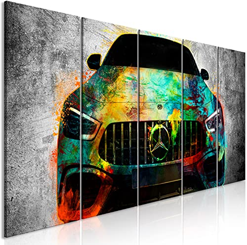 murando - Wandbilder XXL Auto 200x80 cm Vlies Leinwandbild 5 Teilig Kunstdruck modern Wandbilder XXL Wohnzimmer Leinwand Moderne Wanddekoration Design Wand Bild - Abstrakt Beton Car i-A-0167-b-m