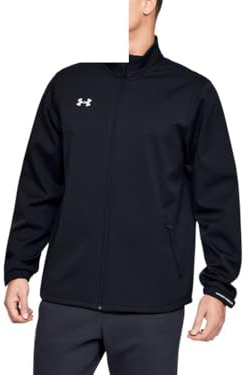 Under Armour Men's Hockey Softshell Jacket II, Black (001)/White, Large