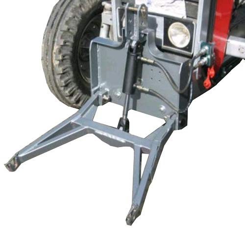 SRM Design Fronthydraulik Traktor DREI-Punkt-Aufhängung Unterlenker Oberlenker Frontheber für Trecker Agrar DREI Punkt Aufnahme Grau