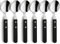 Amefa PIZZA 7000 Pizza-/ Steaklöffel Set 6 Personen | Schwarzer Griff | 18/0 Edelstahl | poliert & rostfrei | 2-fach genietete Griffe aus Pakka Wood | Pizzabesteck | Steakbesteck | Grillbesteck Set