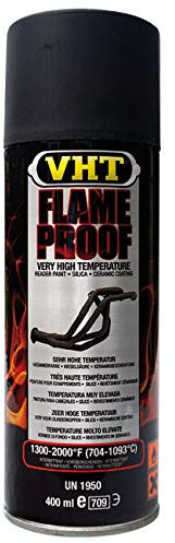 Bomboletta Spray Spruzzo Pittura Vernice VHT Flame Proof Nero Alta Temperatura 400 ML 180° Motore Cilindri Testate