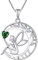 FJ Schutzengel Halskette Damen 925 Sterling Silber Baum des Lebens Kette Anhänger Engel Fee Mond Halskette mit Smaragd Mai Geburtsstein Schmuck Geschenke für Frauen Mädchen