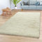 TT Home Teppich Wohnzimmer Hochflor Langflor Weich Soft Modernes Einfarbiges Design, Farbe:Weiß, Größe:160x220 cm