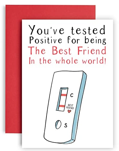 Huxters Geburtstagskarte für Freund - Happy Birthday Card Best Friend - Humorvolle Freund Karte für sie Du hast getestet positive Geburtstagskarte für Beste Freundin - A5 (Freund)