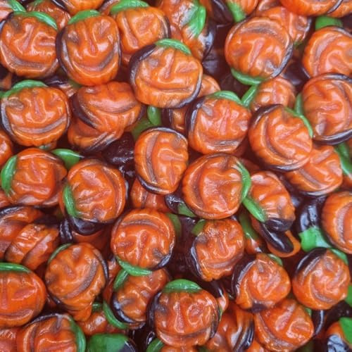 Sweets and Candy® Jelly Pumpkins 1Kg - Fruity Flavour Jelly Pumpkins with Faces - Bulk Halloween Sweets - Spooky Candy - Halloween Pick and Mix for Trick or Treat, Cake Toppers or Parties