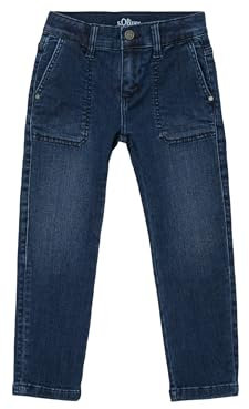 s.Oliver Junior Jungen Jeans Hose, Regular Fit Tapered Leg Blue 128