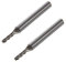 CIWEI 2 Stück 3 mm x 6 mm x 20 mm x 65 mm Fräser, gerader Schaft aus HSS, TiAlN Finish, Flachkopf, Endfräser
