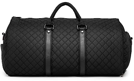 Seyfocnia Umwandelbarer Gepäck-Kleidersack für Damen, Leder-Kleidersäcke für Reisen mit Schuhbeutel, 2-in-1 zum Aufhängen Reisetaschen