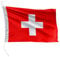 FLAGLY Premium Bootsfahne Schweiz 30 x 20 cm Querformat - 115g/m² Stoffgewicht - gedruckt, robust mit Strick & Schlaufe, Bootszubehör Motorboot (30 x 20 cm - Schweiz)