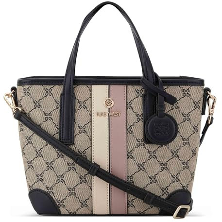 Nine West Damen Tragetasche Delaine kleine Tasche, Natürliches Logo, Rosenquarz