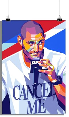 25 Artstreet Sean Stricklandposter - UFC Mittelgewichts-Kriegerposter - Sportposter - Hochwertigesposter - Perfekt zum Einrahmen (50x70)