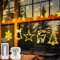 LED Vorhang Licht,Fensterlichter Kabelbeleuchtung,LED Lichtervorhang Fenster,Wasserdicht Lichterkette,Weihnachtsbeleuchtung,Weihnachtsmuster Lichter für Innen Außen Weihnachten Partydeko