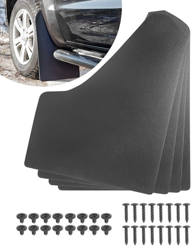 bylikeho 4 paraspruzzi universali, accessori per auto, paraspruzzi con 20 clip di fissaggio da 6 mm, parafanghi neri, parafanghi per auto, pickup, SUV