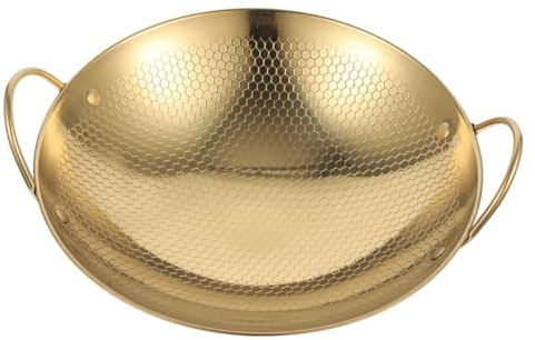 COLLBATH plancha acero inoxidable sartenes antiadherentes sartén antiadherente sartén cocina sartén wok chino olla para fondue ollas pequeñas olla con asa panal olla ramen Maceta