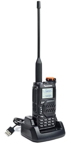 QUANSHENG UV-K5 Funkgerät 5W Walkie Talkie großer Reichweite Wiederaufladbare Handfunkgerät für Erwachsene Polizei Radio mit FM, NOAA, Typ-C Ladung, 200 Kanäle (UV-K5)