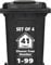 4 x Bin Numbers for Wheelie Bins, House Design 1-99 Wheelie Bin Stickers, 16 cm Bin Stickers for Wheelie Bins, Self Adhesive Wheelie Bin Numbers, Weatherproof Vinyl Number Stickers (41)