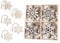 Absolove Rustic Wood Snowflakes - 20 PCS Wooden Tree Hanging Deco, 7.5CM/2.9IN Slices for DIY Christmas Decoration