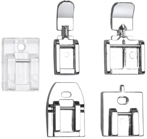 Machine à Coudre kit Pieds-de-Biche Multifonctionnel, 3 Pièces Pieds de Fermeture Éclair Invisibles/Dissimulés/Larges/Étroits/Transparents pour Machine à Coudre Domestique Compatible avec Brother