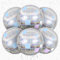 6Pcs Disco Ball Balloons Iridescent,22Inch Glitter Silver 4D Large Aluminum Foil Disco Balloons for Birthday Bachelorette 70s 80s 90s Disco Theme Party Decorations