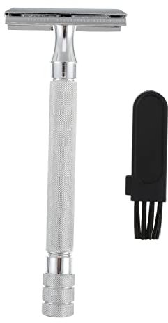 OSOLADY Klassischer Sicherheitsrasierer Aus Metall Mit Doppel-klingenkopf Ergonomischem Griff Und Sicherer Rasur Für Herren Manuelles Nassrasieren Ohne Klingen Im Weiß