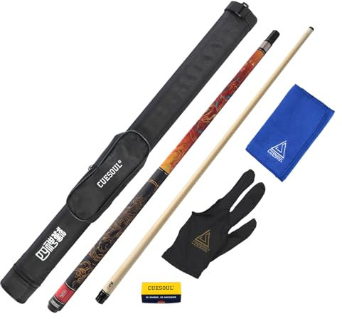 CUESOUL mythologische Symbole 58 Zoll 19oz Pool Cue Stick, 13mm TIPP