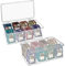 Dokeno 2 Stück Tee Aufbewahrung mit Deckel, Teebeutel Aufbewahrungsbox,Teebeutel Organizer aus Kunststoff, Transparent Stapelbar Teebox, für Teebag, Kaffeebeutel, Gewürze, Snacks (8 Fächer)