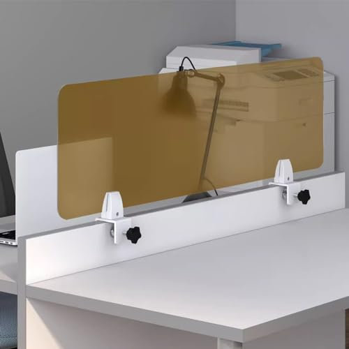 Schreibtischplatte aus mattiertem Acryl für Studentenschreibtische Büro Empfang, Braun (Größe: )