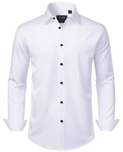 J.VER Hemd Herren Langarm Bügelfrei Oberhemd Stretch Business Freizeithemd | Hemden, Regular Fit, Herrenhemd, Unifarben, Arbeit, Alltag, Hochzeit, Oberteil, Anzug, Elasthan, Knitterfrei, Männer, Shirt