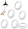 6 Stück Schraubring für Lampenfassung E14 Lampenschirm Ring 28mm Lampenschirm Halterung Lampenschirm Reduzierring Schraubring Lampenschirm Schraubring Kunststoff Weiß für Tischlampe Deckenleuchten
