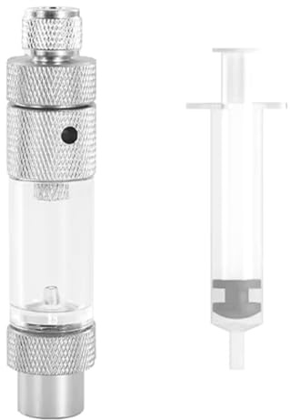 Laroal Compteur de Bulles de CO2 Régulateur de CO2 d'aquarium Anti-Retour en Alliage d'aluminium à tête Unique pour la Plupart des systèmes de CO2