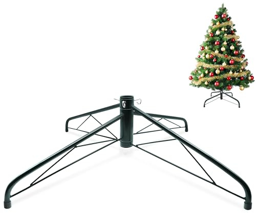 Christmas Tree Stand 70 cm - Extra Large Xmas Tree Stand with 3.2 cm Drill Hole - Heavy Duty Christmas Tree Holder for Artificial Trees up to 270 cm