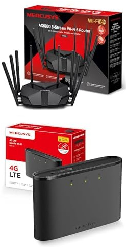 Bundle of Mercusys Wi-Fi 6 Router + MT110 Mifi Portable WiFi 4G LTE Router