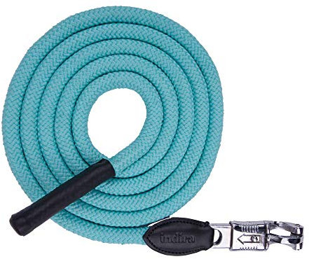 Führ-Strick indira pro PP-Strick-Leder Panikhaken (2,5 m, Türkis 01)