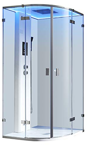 AWT Dampfdusche LD110F15 weiß glänzend/90x90