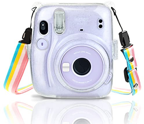 MUZIRI KINOKOO Transparent Case for FUJI Instax mini 11, Protective Case Hard Case Bag for Fujifilm Instax mini 11 Instant Camera Anti-scratch Case-Shinning Transparent