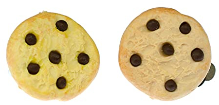 Miniblings Kekse Chocolate Chips Ohrclips - Handmade Modeschmuck I Schokokeks Handarbeit Weihnachten Cookie Plätzchen - Ohrschmuck Clips