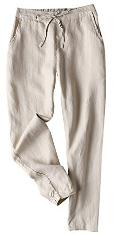 Tanming Cotton Linen Pants for Women Summer Casual Trousers